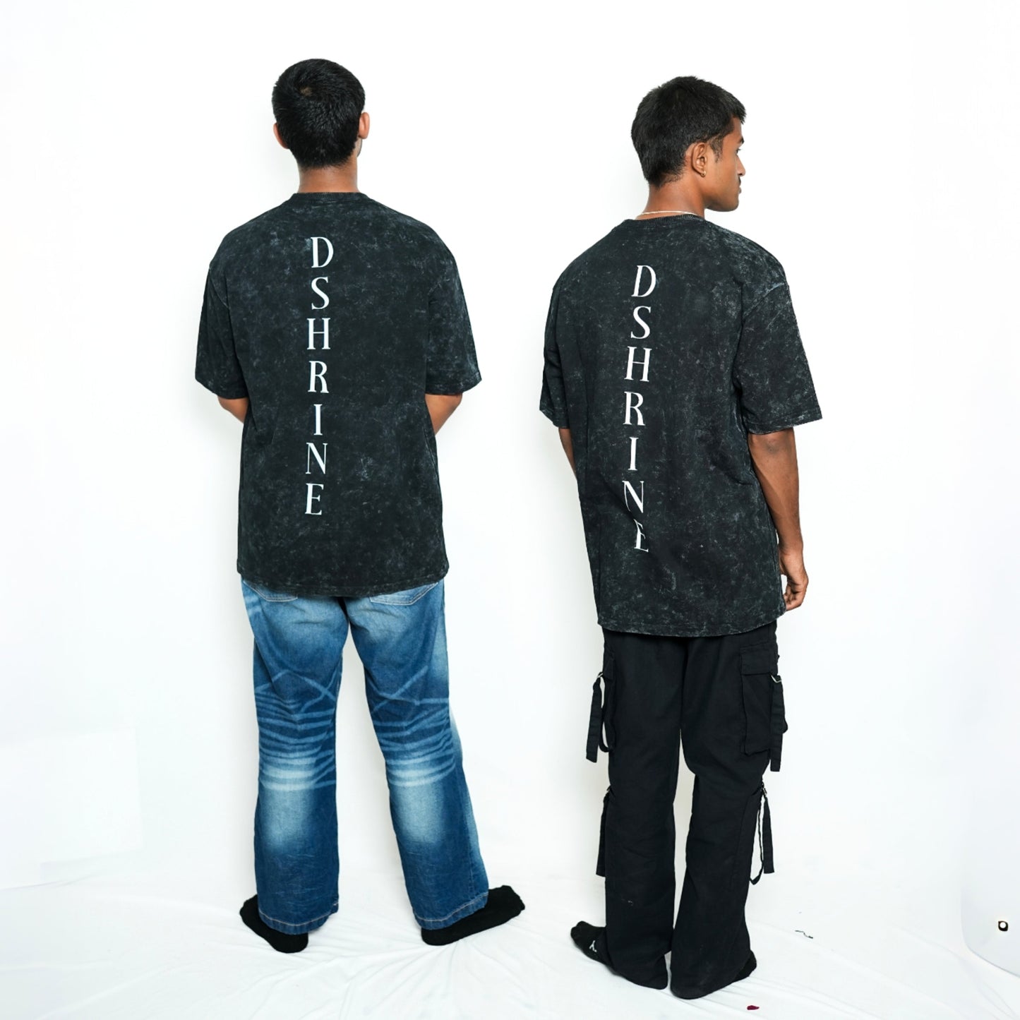 Premium TRAVIS TONGUE unisex oversized T-shirt (black acid wash)