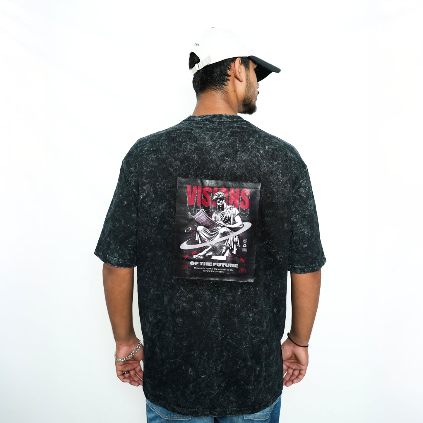 Premium G-MYTHOLOGY unisex oversized T-shirt (black acid wash)