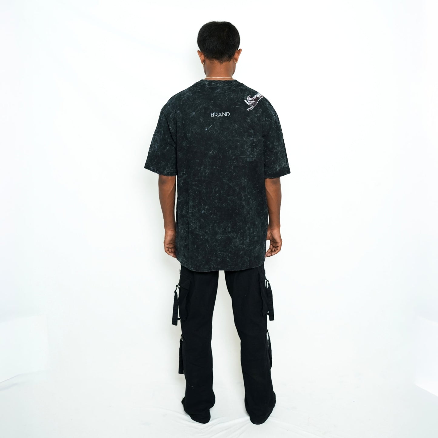 Premium DSHRINE unisex oversized T-shirt (black acid wash)