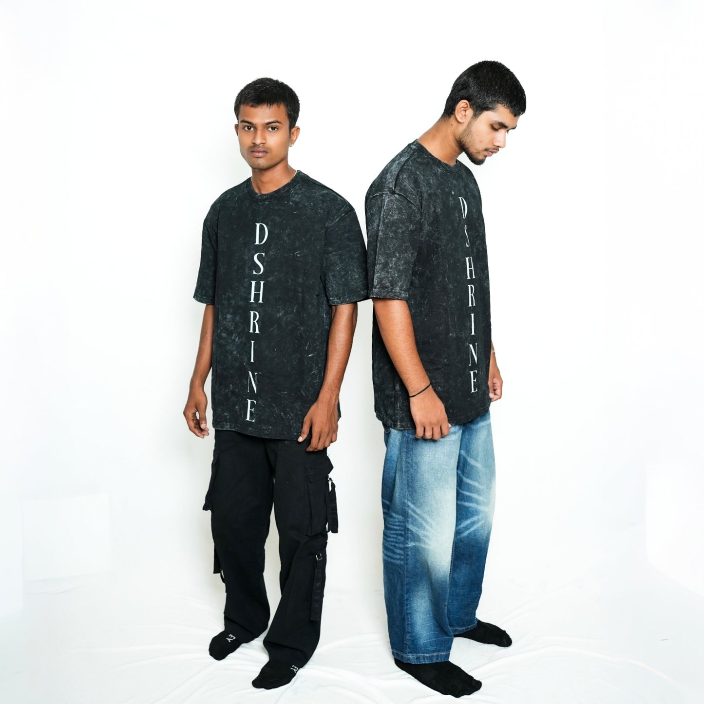 Premium G-MYTHOLOGY unisex oversized T-shirt (black acid wash)