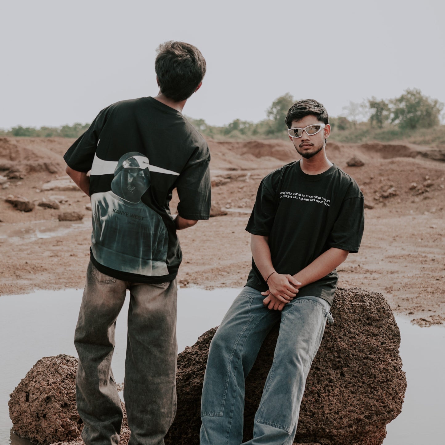 Kanye west X Nike unisex oversized T-shirt ,black